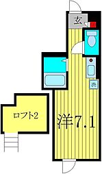 リブリ・モコプル ワンルームの間取図画像