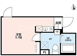 Forest Court 亀有4丁目 ワンルームの間取図画像