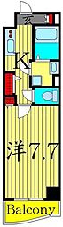 プラシード 1Kの間取図画像