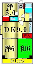 J.T.A綾瀬 3DKの間取図画像