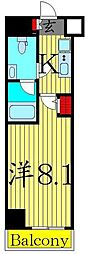 GRANDFORCE綾瀬2 1Kの間取図画像