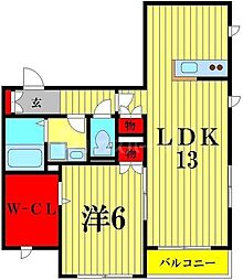 ルミエールメゾン 1LDKの間取図画像