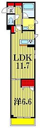 シャーメゾン亀有 1LDKの間取図画像