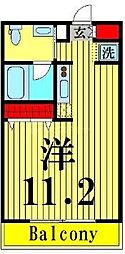 ノワールブラン ワンルームの間取図画像
