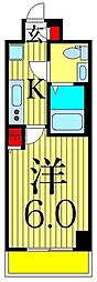 ジェノヴィアお花茶屋2スカイガーデン 1Kの間取図画像