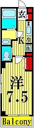 b'CASAHigashiayase 1Kの間取図画像