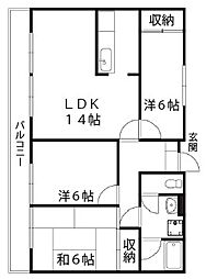 ビューティフルプラザ 3LDKの間取図画像