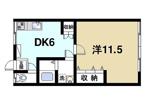 奈良県奈良市学園大和町2丁目(賃貸マンション1DK・3階・39.60㎡)の写真 その2