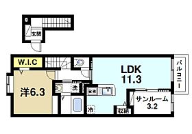 奈良県奈良市南京終町4丁目（賃貸アパート1LDK・2階・50.74㎡） その2