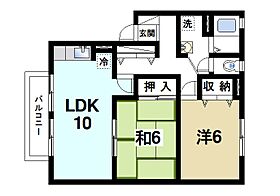 アネシスD  ｜ 奈良県桜井市大字河西（賃貸アパート2LDK・2階・55.16㎡） その2