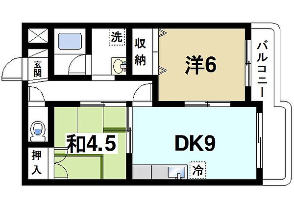 画像2:2DKのお部屋です