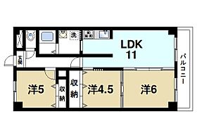 サンマンション新大宮  ｜ 奈良県奈良市大宮町7丁目（賃貸マンション3LDK・7階・60.17㎡） その2