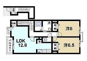 フォルトゥーナ  ｜ 京都府木津川市木津町瓦谷（賃貸アパート2LDK・2階・62.45㎡） その2