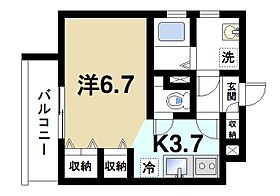 奈良県大和郡山市東岡町（賃貸アパート1K・3階・25.43㎡） その2