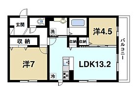 ヴェルジェリコ  ｜ 奈良県奈良市法華寺町（賃貸アパート2LDK・2階・59.76㎡） その2