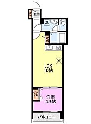 ラ・コリーヌ 藤 1LDKの間取図画像