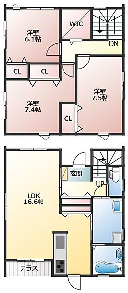 Cube 7 D｜和歌山県和歌山市関戸3丁目(賃貸一戸建3LDK・1階・97.70㎡)の写真 その2