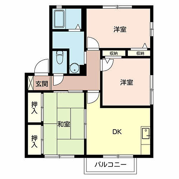 フウルニール・ミー 201｜和歌山県和歌山市加納(賃貸アパート3DK・2階・62.50㎡)の写真 その2