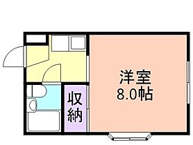 コーポホワイト 2-I ｜ 和歌山県和歌山市砂山南1丁目4-4（賃貸アパート1R・2階・19.80㎡） その2