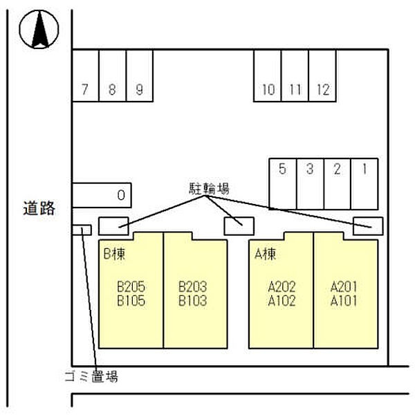 セジュールロハス　B棟 B105｜和歌山県有田市港町(賃貸アパート2LDK・1階・55.27㎡)の写真 その2