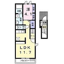 Ｅ・ＬＩＦＥ 201 ｜ 和歌山県海南市名高66-1（賃貸アパート1LDK・2階・40.09㎡） その2