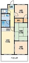 ベルシャイン名草 302 ｜ 和歌山県和歌山市紀三井寺362-1（賃貸マンション3LDK・3階・52.89㎡） その2