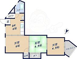 ゆきみマンション 3DKの間取図画像