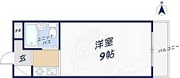 '89.新石切 1Kの間取図画像
