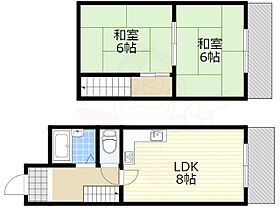 大阪府東大阪市東石切町４丁目（賃貸アパート2LDK・2階・45.00㎡） その2