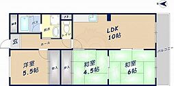 サニーヴィラ 3LDKの間取図画像