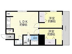 小林マンション 2LDKの間取図画像