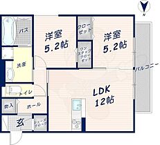 レスペランスA棟  ｜ 大阪府東大阪市吉田４丁目2番6号（賃貸アパート2LDK・2階・56.60㎡） その2