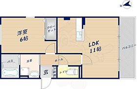 大阪府東大阪市布市町３丁目9番19号（賃貸マンション1LDK・2階・42.00㎡） その2