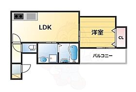 大阪府東大阪市荒本２丁目（賃貸アパート1LDK・1階・33.94㎡） その2