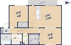 大阪府東大阪市六万寺町３丁目12番2号（賃貸アパート2LDK・1階・59.50㎡） その2