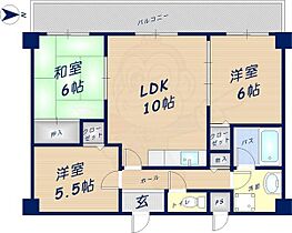 大阪府東大阪市横小路町５丁目9番53号（賃貸マンション3LDK・3階・60.60㎡） その2