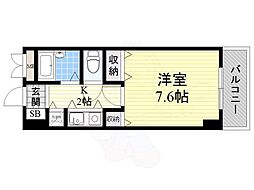サンモール 1Kの間取図画像
