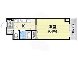 グレイスコート 1Kの間取図画像