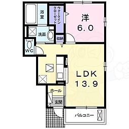 ドミールナンキ 1LDKの間取図画像