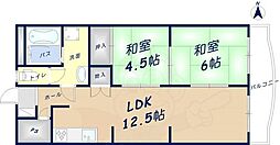 プラチナム石切 2LDKの間取図画像