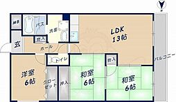 コートヴィレッジ清水 3LDKの間取図画像