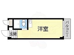 リリーフ明日香新石切 ワンルームの間取図画像