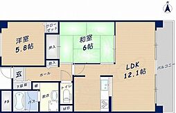 カーサリーヴァ 2LDKの間取図画像