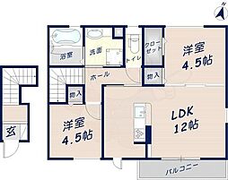 ノールヴィラージュan 2LDKの間取図画像