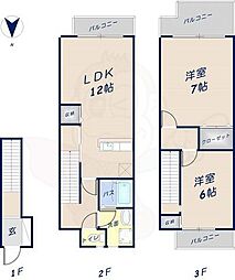 エミネント・チナセ 2LDKの間取図画像