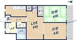 モア.ライフ 2LDKの間取図画像