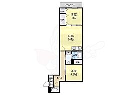 クリエオーレ菱屋東 2LDKの間取図画像
