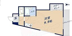 リバーサイド瓢箪山 ワンルームの間取図画像