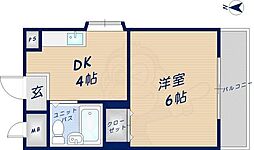 メゾン三角 1DKの間取図画像