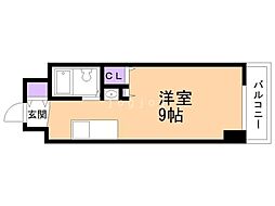 メゾンクレスト円山公園 ワンルームの間取図画像